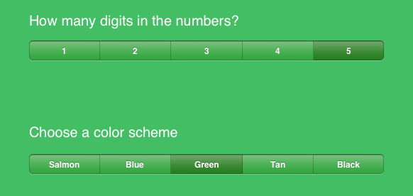 User Preferences screen